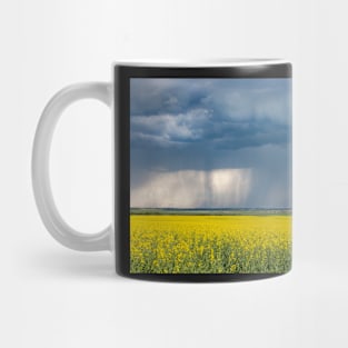 Thunderstorm Over a Canola Field Mug